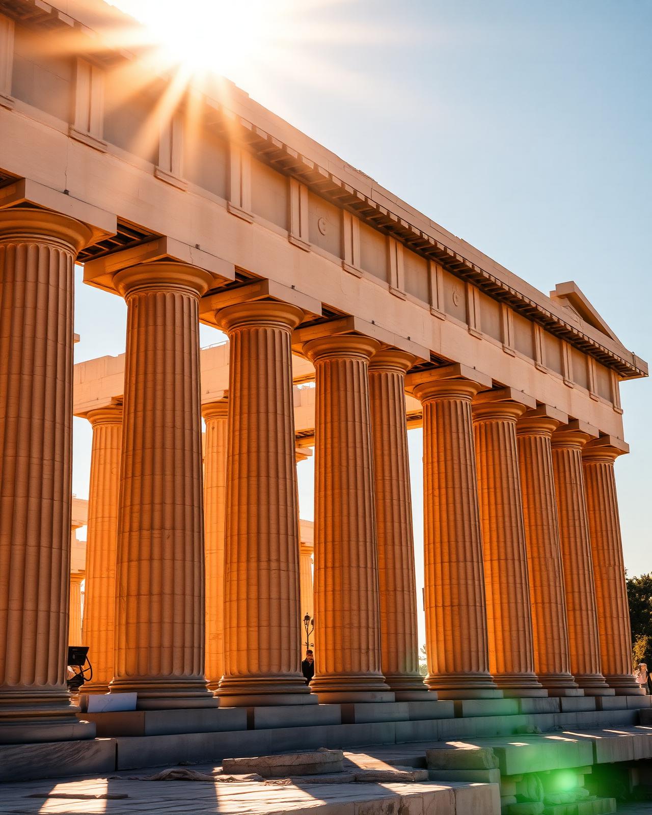 Colonnes antiques de l'Acropole d'Athènes